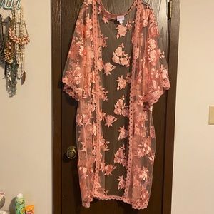Pink embroidered LuLaRoe Chloe